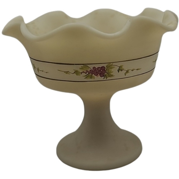 FENTON vintage signed glass custard dish - Picture 3 of 13